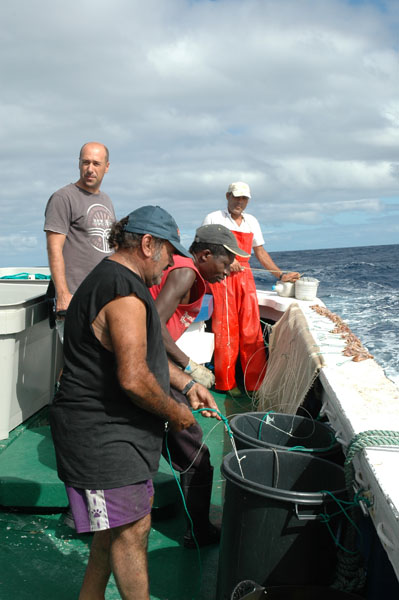 Calado del palangre vertical / Adrift vertical longline ©Sebastián Jiménez Navarro/IEO/Campaña INFUECO 1009