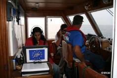 SECAC recogiendo datos en el puente ©SECAC