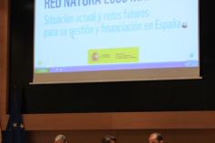 Inauguración Jornadas Red Natura 2000 marina. Teresa Ribera (centro), Javier Ruiz (izquierda) y Juan Carlos del Olmo (derecha) © Fundación Biodiversidad