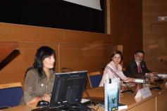 Asunción Ruiz, directora del proyecto Life IBA Marinas, junto a Elena Espinosa, Ministra de Medio Ambiente, Medio Rural y Marino, y el Presidente de SEO/BirdLife Eduardo de Juana en la presentación del libro del proyecto / Asunción Ruiz director of the Li