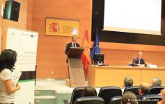 Jose Luis García Varas dando la palabra a Javier Ruiz Tomás